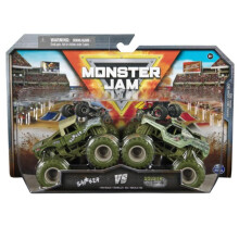 Monster Jam 2024 Serie 30 1:64 Diecast Monster Truck 2-Pack, Shaker vs Soldier Fortune