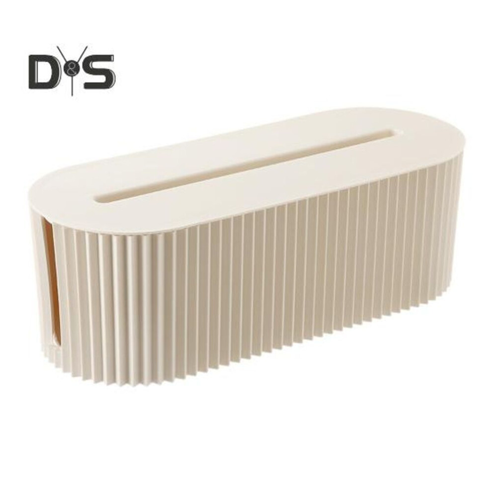 Cable Management Box With Lid Power Stripe Surge Protector Charger Adapter Tv Computer Wire Desk Cord Hider Organizer Case Concealer