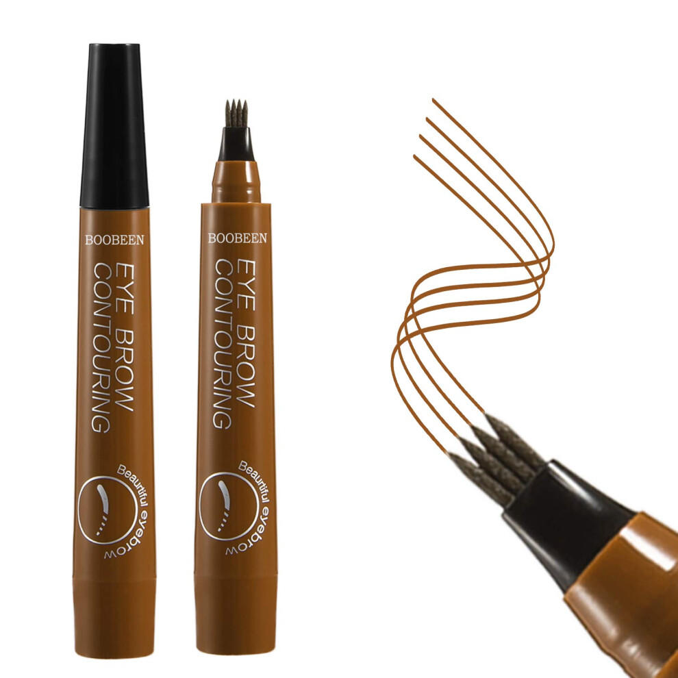 Boobeen Waterproof Eyebrow Pen - Eyebrow Pencil With A Micro-Fork Tip Applicator - Creates Natural Looking Brows Makeup Effortlessly