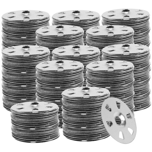 1000 PCS 35mm Insulation Metal Washers, Easy Fix Washers for Insulation Boards, Tile Backer Boards