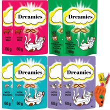Cat Treat Bundle consist of Crunchy Cats Snacks Duck, Catnip, Salmon, Beef, 2 Each Flavour and our Cat Toy Engaging Playtime for of All Ages