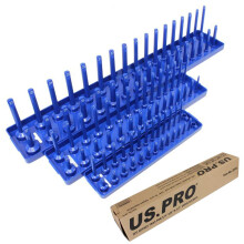 3 PCE Socket Storage Rack Tray for 1/4, 3/8, and 1/2 Inch Sockets B2219