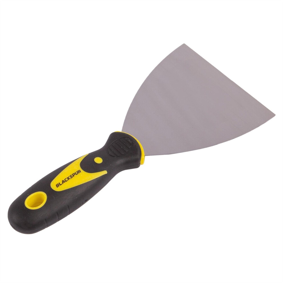 Carbon Steel Scraper With Non-Slip Grip - 4" - Yellow 5017403028789