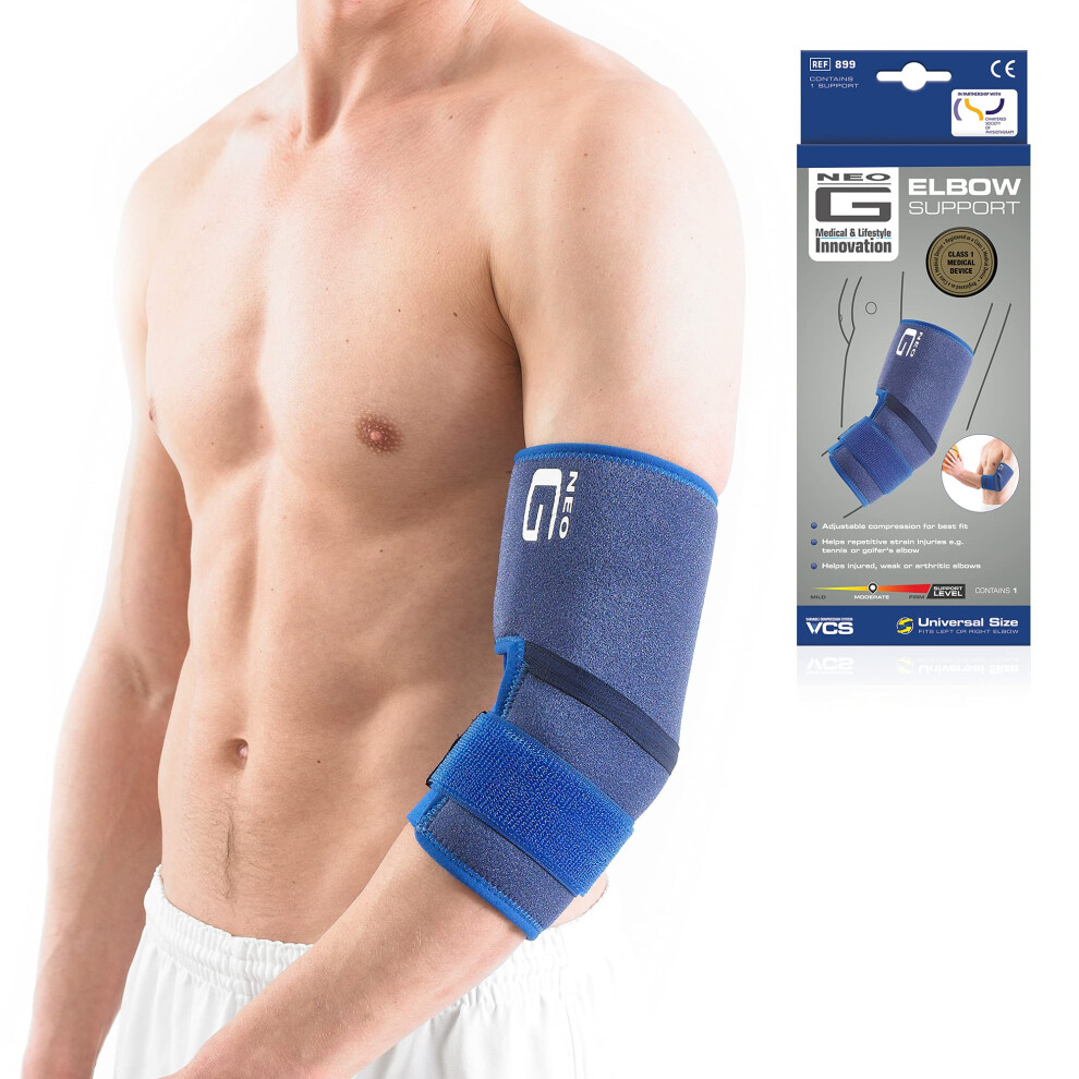 Neo-G Elbow Support - For Epicondylitis, Tennis Golfers Elbow, Sprains, Strain Injuries, Tendonitis, Arthritis, Recovery, Sports - Adjustable Compression