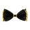 Black and Gold Fabric Bow Tie 1