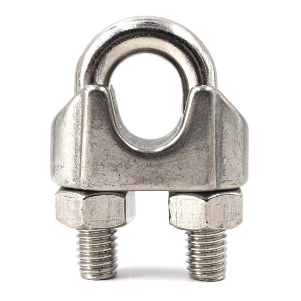 20Pcs M5 Wire Rope Clip Cable Clamps 304 Stainless Steel 703931273177