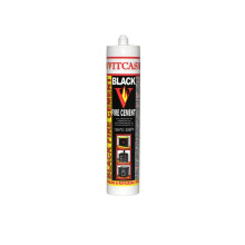310ml Black Fire Cement, Excellent Adhesion, Fire Resistant up to 1250C, For Patching and Repairing Fireplaces, Stoves, Boilers