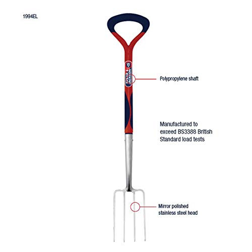 Spear & Jackson 1990EL Select Stainless Steel Digging Fork, Blue 2