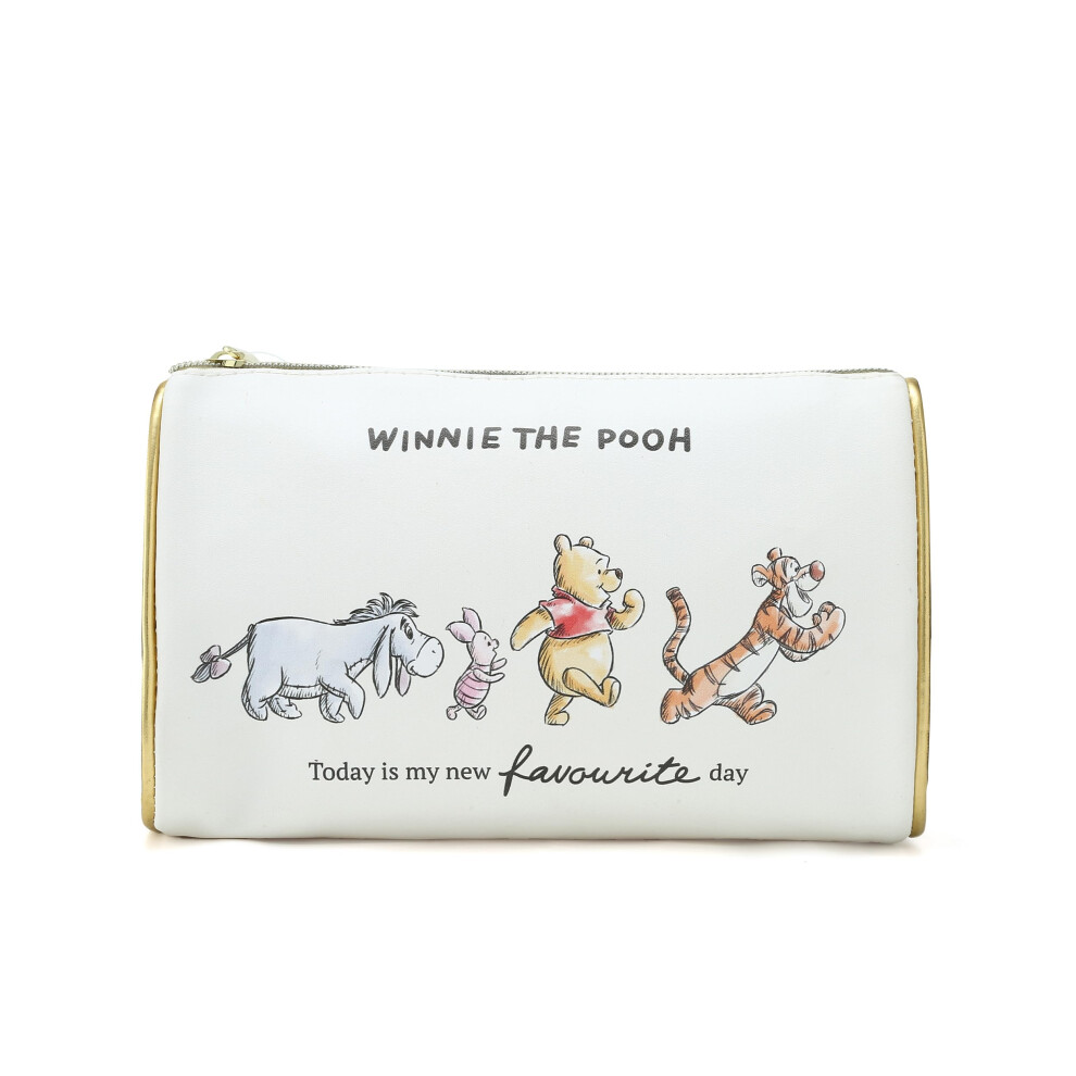 MAD Beauty Disney Winnie the Pooh Cosmetic Bag | Makeup Bag, 8.3 Inches, Nostalgic Design with Pooh, Eeyore, Tigger & Piglet, Durable | Perfect for
