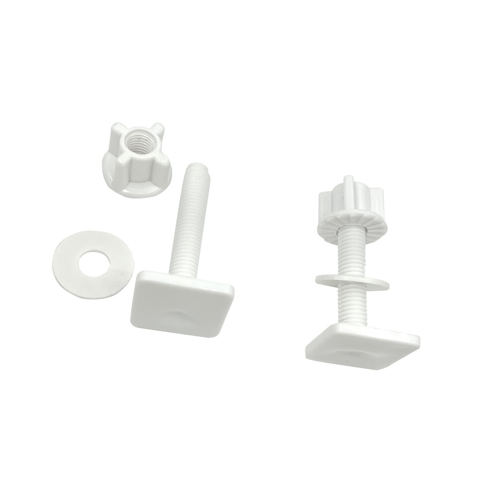 2 Pair Toilet Lid Screw Plastic Toilet Cover Hinge Bolt White Toilet Seat Repair Fitting For Toilet Seat Repair 749350687652