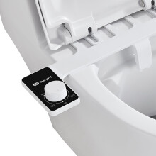 M41050 Bidet Attachment for Toilet UK, Non-Electric Cold Water Bidet Toilet Seat Attachment with Pressure Controls, Retractable Self-Cleaning Dual