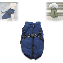 (Medium, Blue) Winter Coat,Furryking 3 in 1 Winter Jacket for Dogs,Furryking Dog Vest,Furry Dog Jacket with Harness, Waterproof Windproof Dog Snow Jacket with Zipper