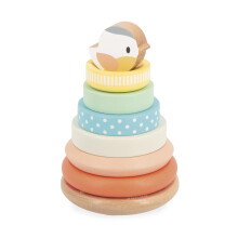 - Stackable Wooden Culbuto Bird - Wooden Early Learning Toy - 7 Pieces to Stack - Stacking Tower - Moving Base - Baby Toy From 1 year - J05145