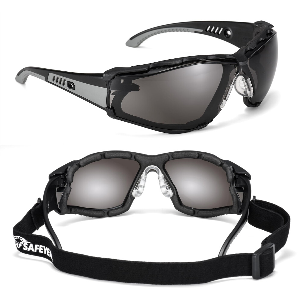 Photos - Safety Equipment Anti Fog Tinted Safety Glasses For Work,With Scratch Resistant,UV 400,Impact Resistant.EN166 Certified Protective Goggles- F