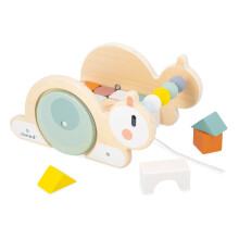 Cubo de carrinho caracol para puxar - JANOD - J04054 - Amarelo - A partir de 3 anos