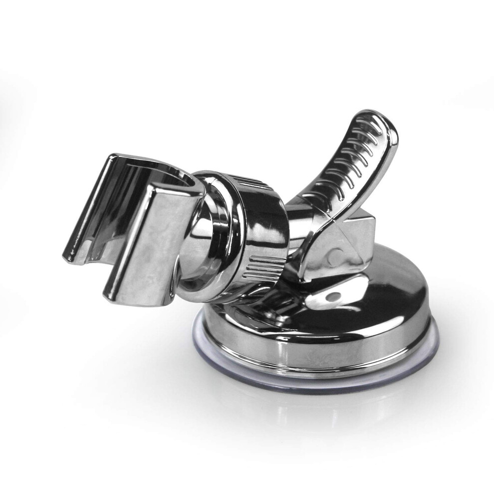 360Â¡Ã£ Rotation Adjustable Shower Holder Suction Cup With Strong Suction For Universal Shower Head, Chrome 653846240811