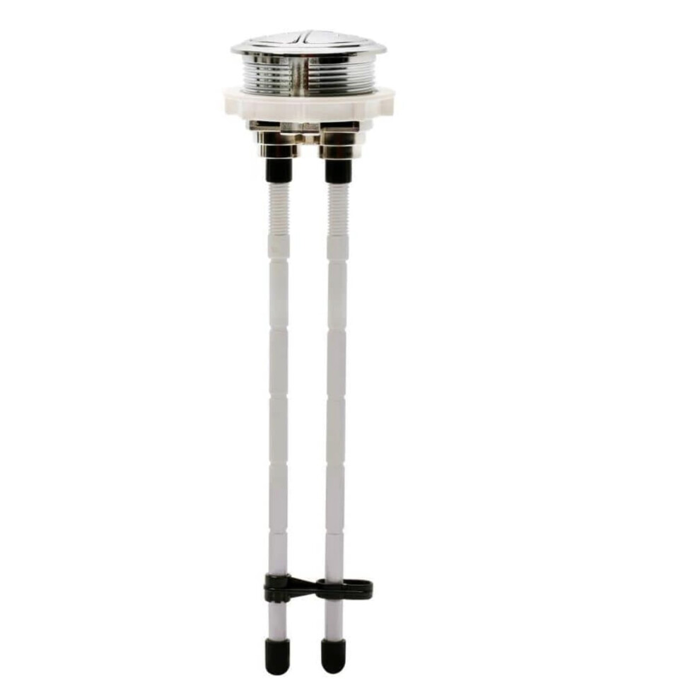 Chrome Dual Flush Toilet Push Button 17Cm Long Trimable To Fit 38-42Mm Cistern Hole 880926869109