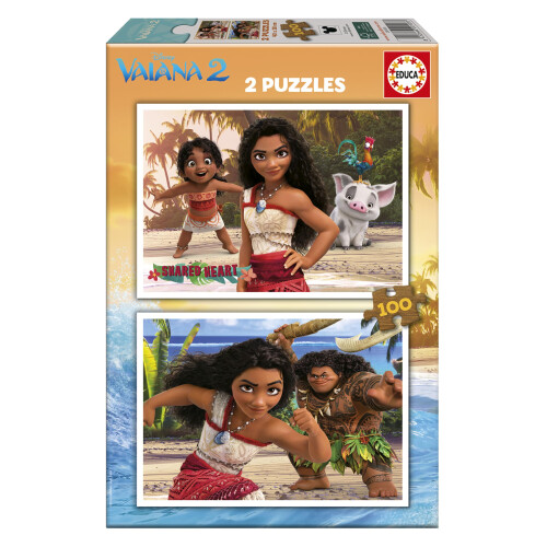 Puzzle 2x100 pezzi : Vaiana 2