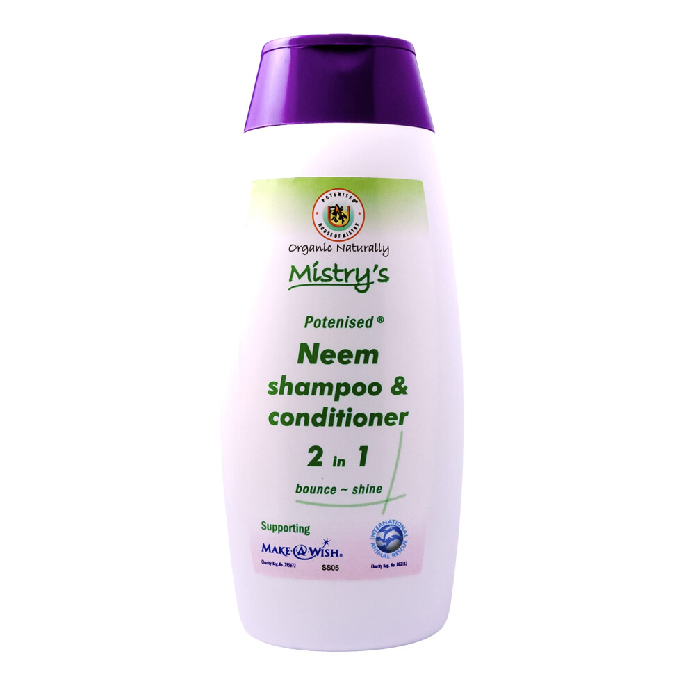 The House Of Mistry Mistry's Potenised Neem Oil 2-In-1 Shampoo And Conditioner 200Ml- Gentle & Moisturising For Allergy Prone, Skin - Additive Free, Vegan,