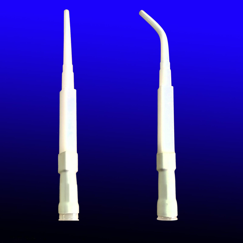 Anzhuo White Caulking Nozzle Of Caulking Gun, Curved Caulking Nozzle Applicator, Replacement Extension Tool Used In Construction, (2 Pieces, One Straight One