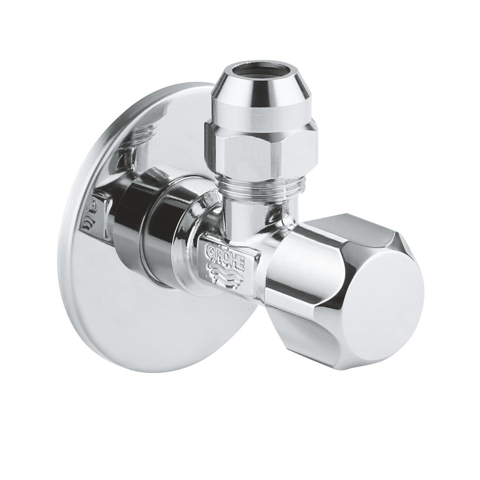 angle valve safety technology (for single lever tap with self-sealing connection thread, 1/2-inch wall connector with push-on rosette, 3/8-inch outlet