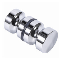 1 Pcs Shower Door Handle,Shower Screen Knobs Handles Round Aluminium Alloy Chrome Finish Solid Single Hole for Shower Glass Door Bathroom Sliding Door