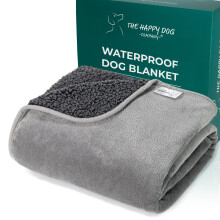 100% Waterproof Dog Blankets for Large Dogs – Soft Fleece, Washable Pet Throw for Sofa, Car, Bed & Furniture Protection, Soft Fluffy Reversible