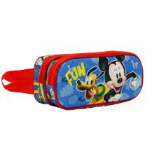 Mickey Mouse Fun-3D Double Pencil Case, Multicolour, 22 x 9.5 cm