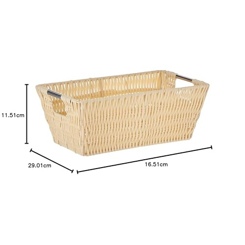 Whitmor Rattique Small Shelf Tote Latte 2