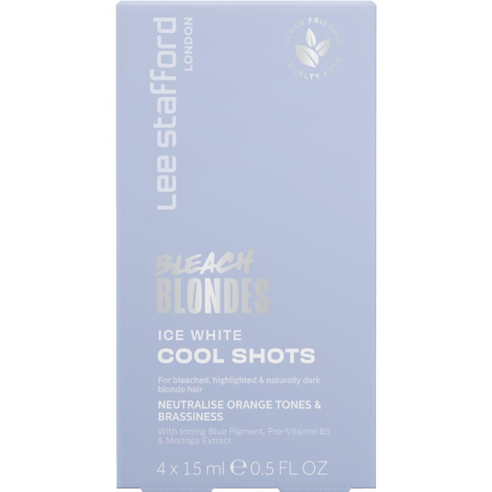 Blue Toner Hair Treatments | Bleach Blondes Ice White Hot Shots - Color Depositing Treatments, Corrects Brassy & Orange/Yellow Tones, Great for