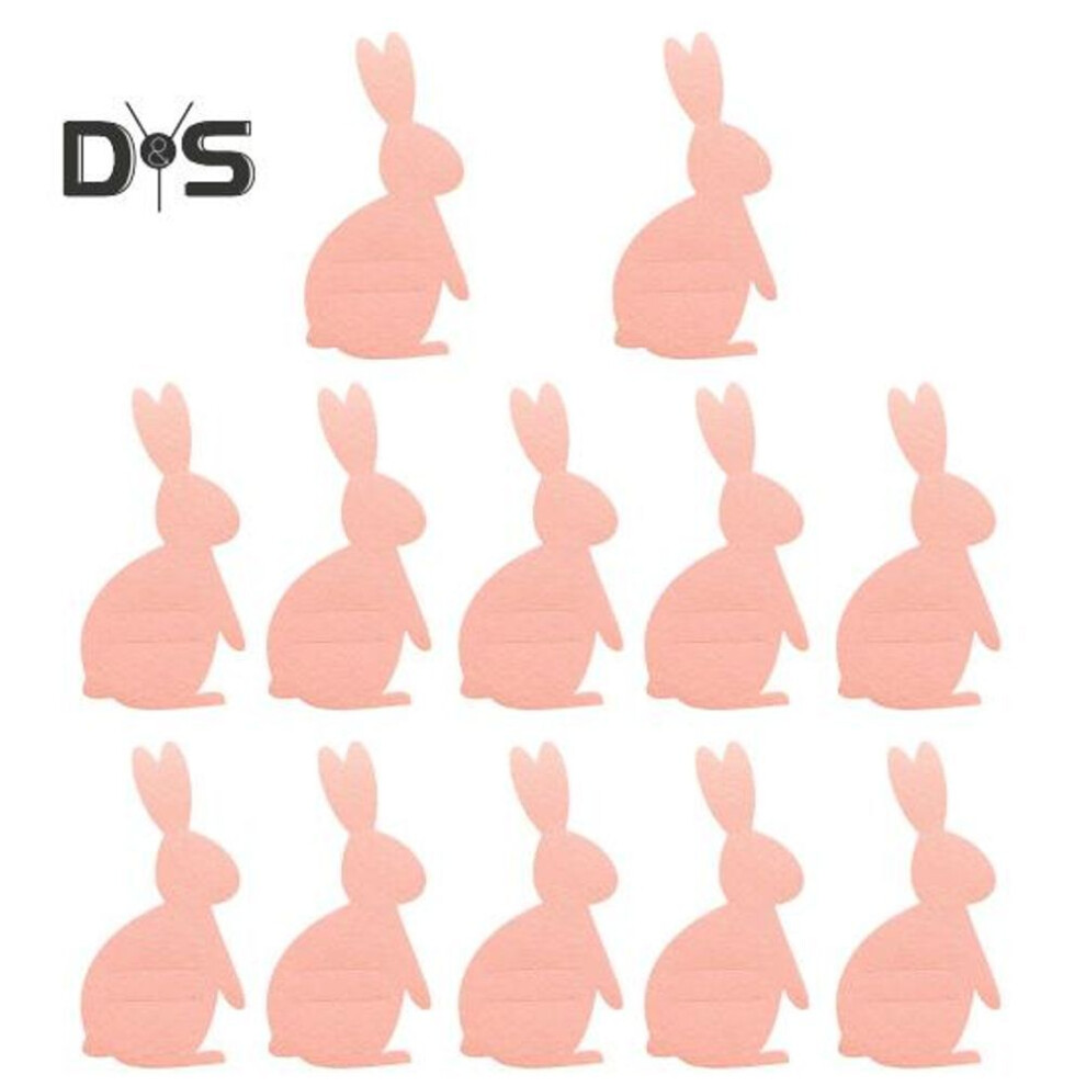(pink) 12 Pcs Easter Bunny Cutlery Holders Felt Holders For Knife Forks Tableware Holder Dinner Utensil Sleeve For Easter Party Wedding Birthday Decor