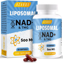 Liposomal NAD+ Softgels 500mg with TMG 250mg, More Efficient Than Nicotinamide Riboside, Supports Cellular Energy & Healthy Aging (60 Count (Pack of 1