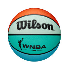 WNBA DRV Bright Outdoor Basketball, Orange/Teal, 6