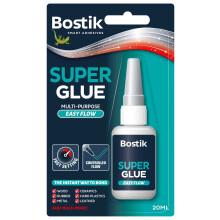 Super Glue Easy Flow Liquid 20ml – Ultra Strong, Fast-Setting Cyanoacrylate Adhesive for Wood, Metal, Plastic & More – Clear