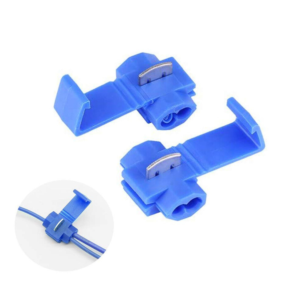 60 Pcs Blue Scotch Lock Wire Connectors, Scotch Lock Quick Splice Connectors Terminals, Electrical Wire Splice Branch Connectors 750139207725