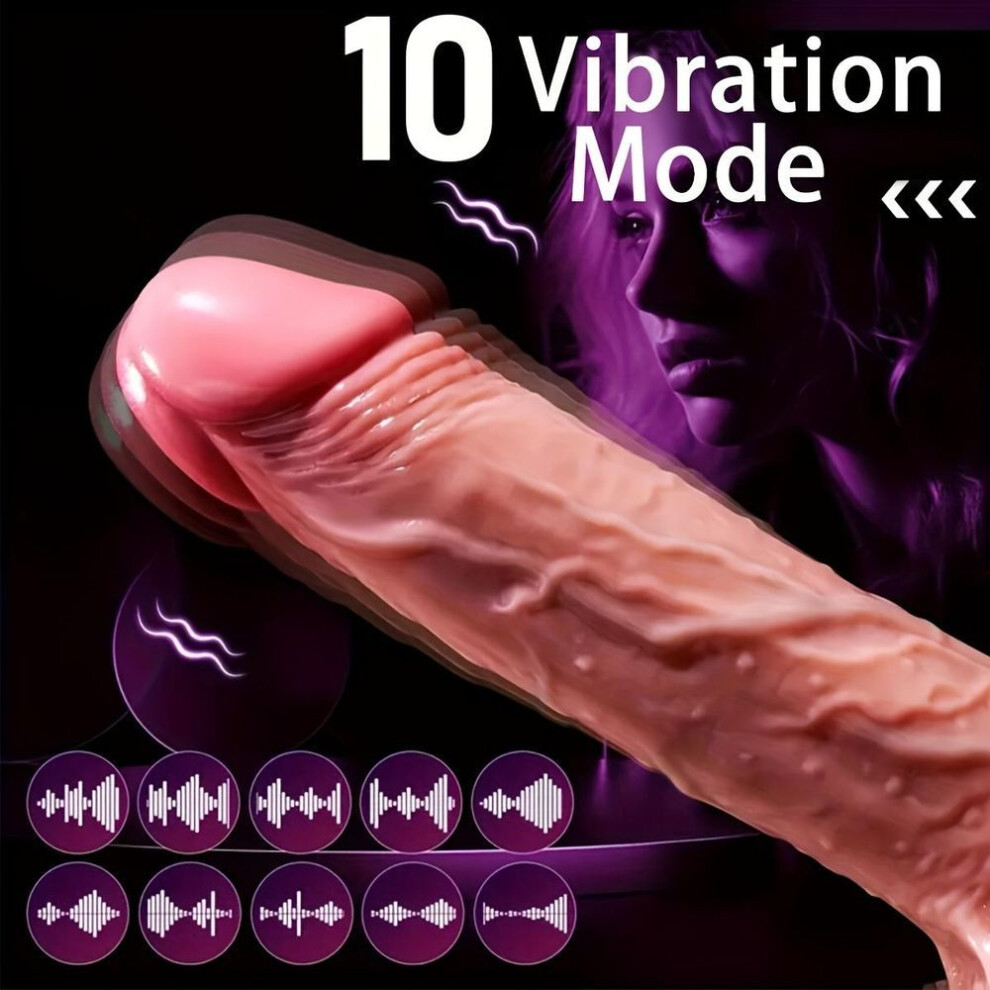 8.66 Inch Adult Simulation Fake Toy Massager,g-spot Stimulation Thrust Sex Toy,10 Retractable And 10 Vibration Modes,usb Powered,sex Toy For Men