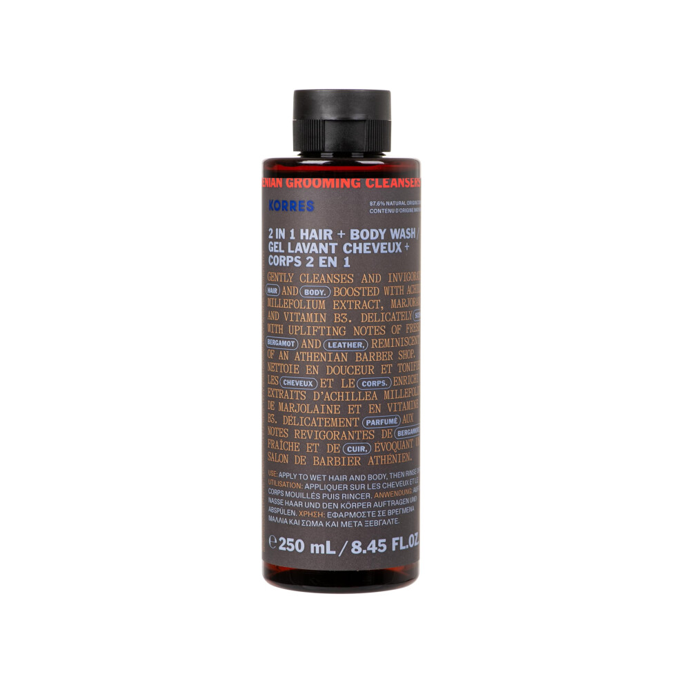 Korres Men's Multicolor Achillea 2In1 Shampoo & Shower Gel 250Ml - Image 8