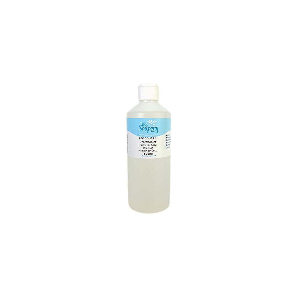 The Soapery Fractionated Coconut Oil 500Ml - 100% Pure And Natural Carrier Oil For Skin And Hair Treatments