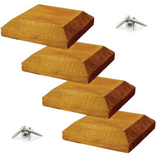 IRONTITE 4 Pack Wooden Fence Post Caps 3x3, Newel Post Cap Fence Toppers to Suit 75mm (3") Square Fence Newel Posts. Protect Your Posts with This
