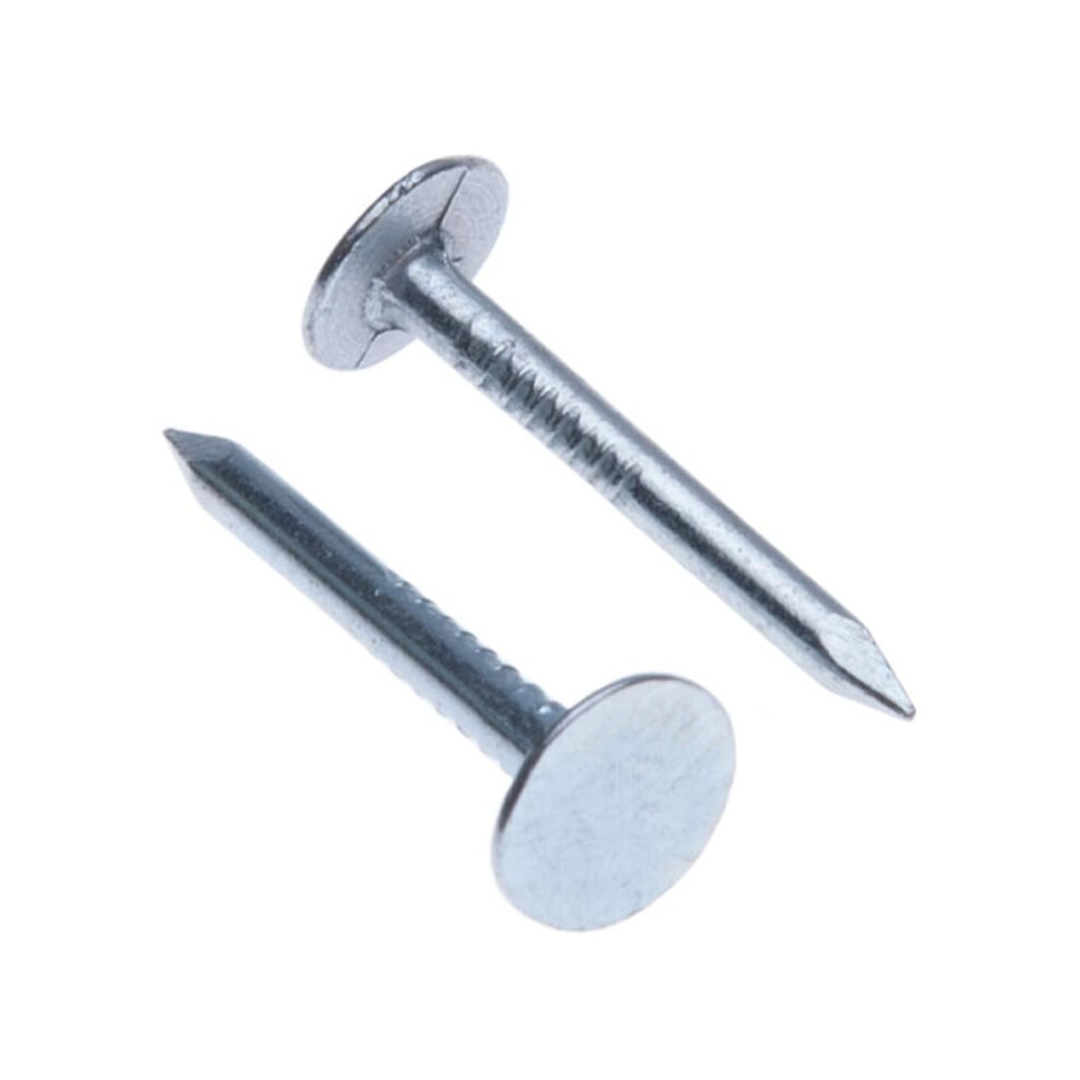 Clout Nails 20mm (Pack of 100) Extra Large Head Galvanized Shed Roofing Felt Tacks for DIY and Crafts Home Decor Woodwork Furniture and Construction