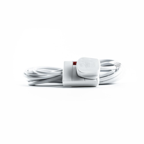 Status White Extension Lead | 5m Extension Cable with 1 Socket | 1WS5MCP10 1