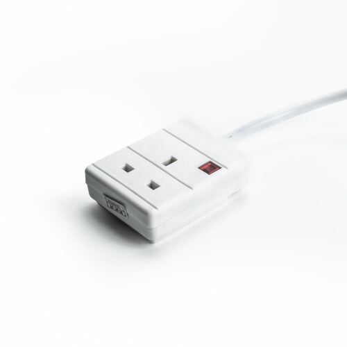 Status White Extension Lead | 5m Extension Cable with 1 Socket | 1WS5MCP10 2