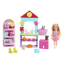 Chelsea Can Be… Toy Store Playset with Small Blonde Doll, Counter & Display Furniture & 15 Accessories, Like Mini Toys, HNY59