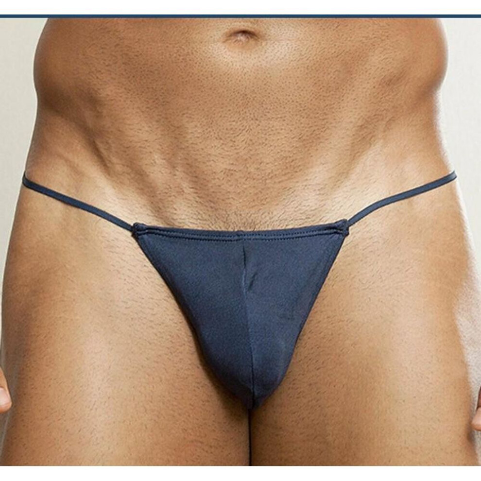 (One size (65-100cm), navy) Men's Sexy Low-rise Multi-color Thong Briefs