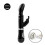(black, Battery Version) Dual Shock Rabbit Vibrator Massager for G-Spot Stimulation 1