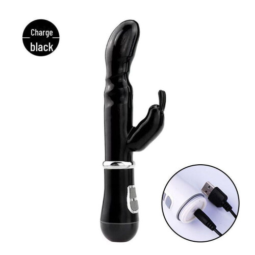 (yellow, Battery Version) Dual Shock Rabbit Vibrator Massager for G-Spot Stimulation 2