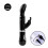 (black, Rechargeable Version) Dual Shock Rabbit Vibrator Massager for G-Spot Stimulation 1
