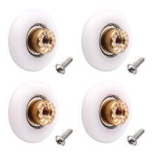 4 pcs Shower Door Rollers Runners Wheels - Replacement Part Bathroom Glass Door Runner Sliding Shower Door Roller Wheel (Roller Diameter 23mm)
