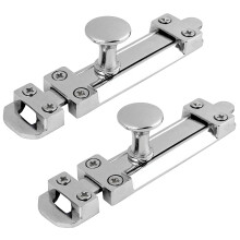 IRONTITE 2 Pack Polished Chrome Sliding Door Lock Internal, Surface Mounted Sliding Door Locks, Sliding Door Bolt Lock, Perfect Slide Bolt Lock for