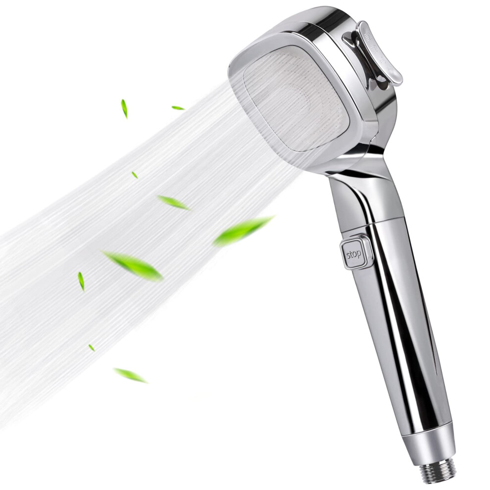 High Pressure Shower Head With Filter Core, 4 Spray Modes And Pause Switch Design, Chrome 662987585583